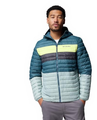 Columbia Herren Powder Pass Hooded Jacket Pufferjacke mit Kapuze (1er Pack)