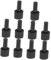 HONMEET 10pcs Nail Polish Bottle Nail Polish Dispenser Empty Polish Bottles Clear Nail Polish Nail Gel Bottles Empty Nail Varnish Bottles Touch up Bottle with Brush Black Nylon Brush