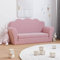 Willood Kinder-Schlafsofa 2-Sitzer Sofa Abnehmbarer Bezug, Gepolstert Kindersessel Sitzkissen, Kindercouch Kindermöbel, Rosa Weicher Plüsch