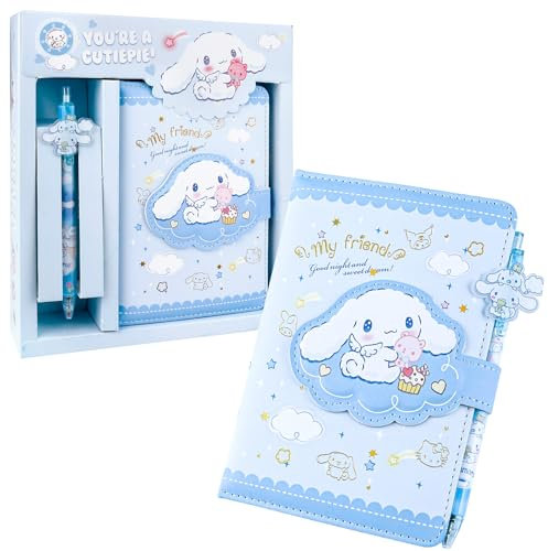 yumcute Notizbuch mit Stift Set, Cartoon Tagebuch für Kinder Teenager Mädchen, Notizbuch Lila Geschenke für Kinder Mädchen Studenten, Tagebuch Mädchen School Supplies