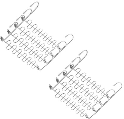 PRETYZOOM 2 Sätze Kleiderbügel Hemdenbügel Für Männer Krawatten- Und Gürtelhalter Jeansbügel Platzsparend Gürtelorganizer Für Den Schrank Reisebügel Silver Rostfreier Stahl 4 Stück * 2