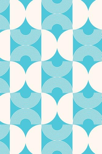 Geometric Notes: Lined notebook - blue