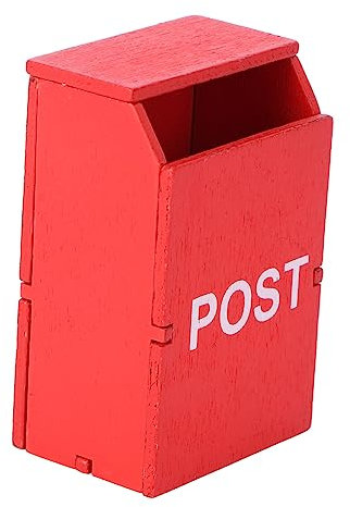 LOORGVEL Vintage Style Miniature Mailbox 1:12 Scale Miniature Toy for Playhouse Post Box and Children's Decor