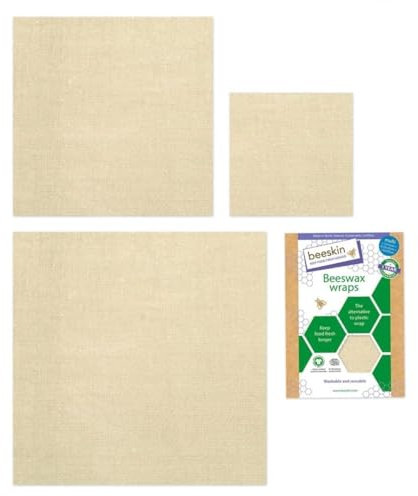 beeskin 3er Set Bienenwachstuch Multi (unbedruckt)