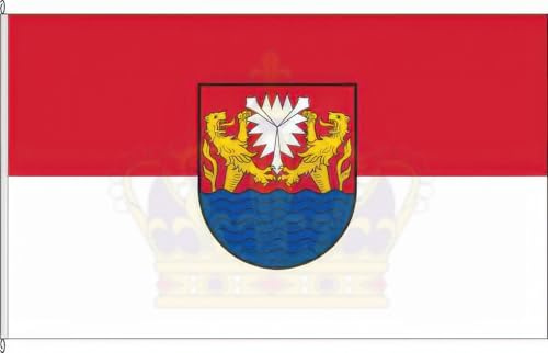 KÖNIGSBANNER Zertifizierte Flagge Fahne Sachsenhagen - SHG 80 x 120cm - Hissflagge doppelt gesäumt mit Karabinerhaken aus deutscher Flaggen-Manufaktur