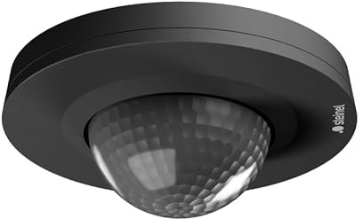 Steinel Bewegungsmelder PD IR 4360-24 COM1 Schwarz – 360° Präsenzmelder mit 24 m Reichweite | Unterputz-Montage | 7,5 m Präsenzbereich