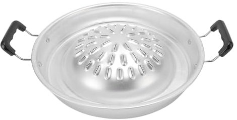 Thai Korean BBQ Grill Pfanne, 2 in 1 Sogar Heizung Heißtopf Grill Holzkohlewanne Eisen -Grillschale für Shabu -Gemüse -Eier Schweinefleisch (30 cm/11.81in Originalfarbe)