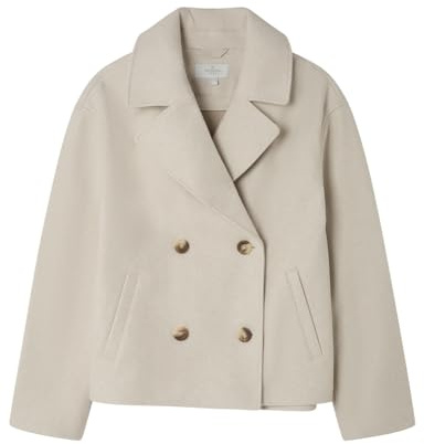 SPRINGFIELD Short Length Cloth Coat With Lapel And Front Buttons Abrigo De Longitud Corta Mujer (Pack de 1)