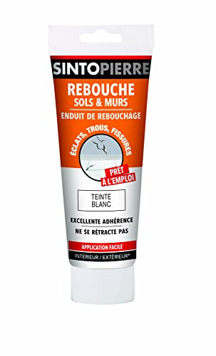 SINTOPIERRE - Enduit de Rebouchage Sols et Murs - Reconstitue les Parties Manquantes - Lissage Facile - Prêt à Emploi - Sans Odeur - Adhérence et Résistance Maximales -Technique Professionnelle - 330g
