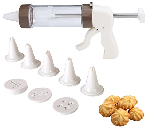 CHSEEA Biscuit Making and Icing Set, Cookie Biscuit Press and Cake Decorating Set with Icing Gun Cookie Press Cutter Kit with Discs and Nozzles For Beginner and Professional Use #1