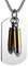 AsAlways Mens Punk Stainless Steel Waterproof Bullet Military Army Style Dog Tag Alloy Pendant Necklace Jewelry Gift (Silver Gold)