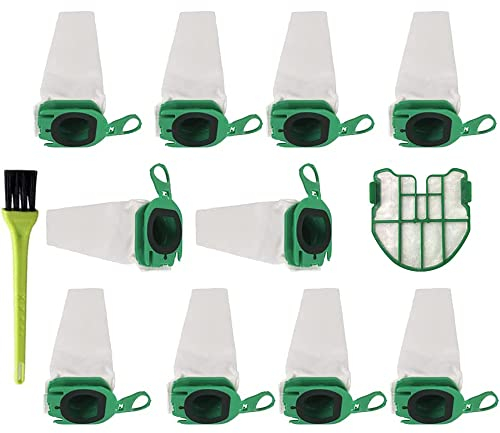 10 Stk Premium Staubsaugerbeutel geeignet für den Akku-Staubsauger Vorwerk Kobold VB100 VB 100 Staubsauger Motorschutzfilter Zubehör