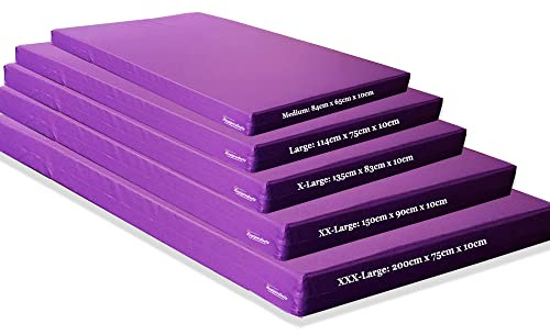 Gymnastics Crash Mat, Safety Exercise Mat Pad, Critical Fall Height Tested to 3 Metres BS:EN1177 [Purple, Large]