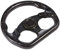 MOEENS Volante Sportivo Auto,Volante A Calice Fibra di Carbonio Pieno 320MM D Type Volante Design Decorazione