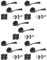 HANDLEZONE® 5 Sets Zena Internal Door Handles on Rose Lever Latch Packs with Ball Bearing Hinges - Black Matt