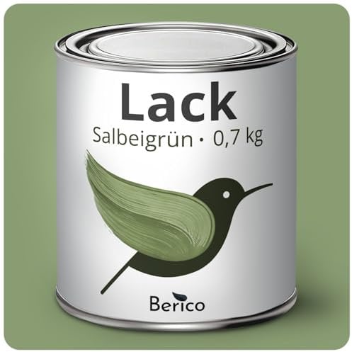 Berico Buntlack - Salbeigrün - 0,7 Kg - 4in1 Premium Acryllack - Für Innen und Außen