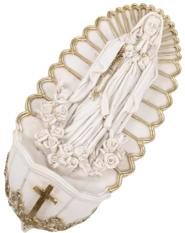 Kichvoe Acquasantiera Cattolica In Resina Nostra Signora Di Guadalupe Acquasantiera Decorazione Da Appendere A Parete Per L'ingresso Della Casa Chiesa Decorazione Religiosa