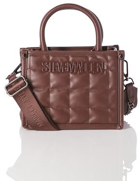 Steve Madden Damen BNIKO Square Quilted Crossbody, Kaffee
