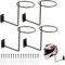 DASBET Motorcycle Helmet Holder 4 Pack Helmet Display Rack Heavy-Duty Helmet Hanger Stand Wall Mounted Helmet Display Hook for Motorcycle, Bike, Football, and Flight Helmets