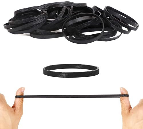 100 Pcs Large Elastic Bands 100x5mm Rubber Elastic Bands Strong Thick Elastic Rubber Bands Set for Home School Office Bank Supplies,Black