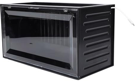 Sammlervitrine, Verdickte Figurenvitrine, Staubdicht, LED-Erkennung, Konstantes Licht für Spielzeug (Black)