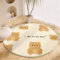 Rund Teppich Kinderzimmer Kinderteppich Babymatte Junge Mädchen Spielteppich Kurzflor Krabbelteppich Kurzflor Flufffy Rug Antirutsch Waschbar Weich Heimdekoration Bär Hund Kat (Creme 1, Ø120cm)