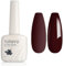 TUTUYU Maroon Dark Red Gel Nail Polish, 12 ml Soak Off UV LED Lamp Burgundy Red Gel Polish for Beginners