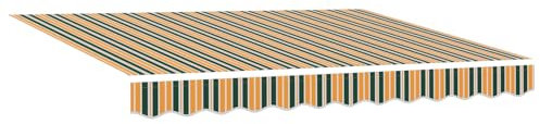vidaXL Tessuto di Ricambio per Tenda per Telaio 3.5x2 m Verde e Giallo