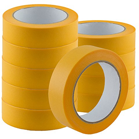 12 Rollen Goldband PLUS 19mm 50m Fineline Washi Malerband Kreppband Abklebeband
