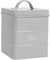Harbour Housewares Metal Tea Canister - Grey - Pack of 1 - Vintage Metal Kitchen Storage Loose Tea Caddy Preserve Food Tin Bin Container Jars Airtight Lid