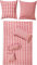 Erwin Müller Seersucker Wende-Bettwäsche karo rot-weiß Größe 40x80 cm / 135x200 cm - für die warme Jahreszeit, bügelfrei, schnell trocknend, mit Reißverschluss