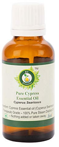R V Essential Olio essenziale di cipresso puro- 15ml (0.507oz) Cyperus Seariosus (100% Puro e Naturale Steam Distilled) Pure Cypress Essential Oil