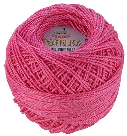 10g Stickgarn/Häkelgarn Popelka 85m 100% Baumwolle Filethäkeln Sticken Häkeln Farbwahl, Farbe:pink