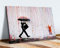 CanvasArtShop Banksy Leinwanddruck, Straßen-Wandkunst, Kunstdruck, farbiger Regen, 76 x 50 cm