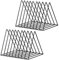 Xihaoer Lot de 2 Porte-revues triangulaires Multifonction en Fer pour Bureau ou Maison (Noir)