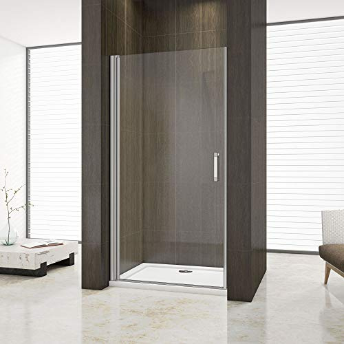 Mamparas de Ducha Puerta Abatible Gris mate 5mm 76x185cm