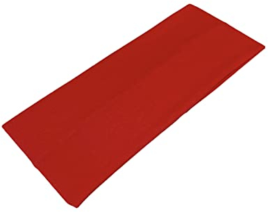 WESTEND CHOICE Stirnbänder, 9 cm breit, weich, einfarbig, dehnbar, Unisex, Kylie-Stirnband, Bandeau-Stirnbänder für Damen und Herren, Fitnessstudio, Yoga, Rot, 2 Stück