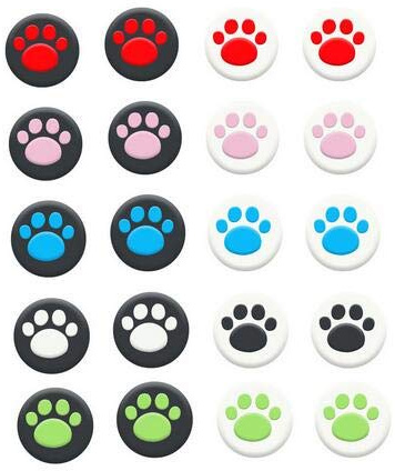 Lot de 20 capuchons en silicone pour joysticks analogiques PS5 PS4 Slim Pro PS3 Xbox One X S Elite Switch Pro Xbox 360 Wii U Manette de jeu