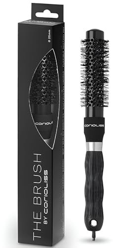 Corioliss Brush Black | Cepillo de Pelo para Mujer | Cepillo de Cerámica Termocrómica | Ideal para Cualquier Tipo de Cabello | 25 mm