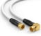 RedStar24 5m SAT Antennenkabel Satellitenkabel Digital HDTV 135dB 2X F-Stecker 1x 90° gewinkelt VERGOLDET Koaxialkabel Class A+ Ultra HD 4K 3D UHD Koaxial Satelliten Router Modem Kabel (5m, Weiß)