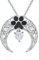 KINGWHYTE 925 Sterling Silber Hund Pfote Print Halskette Herz Anhänger Keltischer Knoten Mond Anhänger Halskette Schmuck Geschenk für Frauen Mädchen Tochter Mama