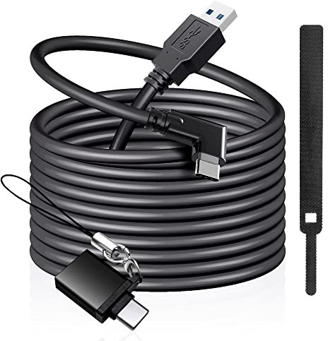for Oculus Quest 2 Link Cable, 16ft/5m USB A to Type C Extension Cables, Fast Charging Cord, High Speed Transfer USBC Cable for VR Gaming PC