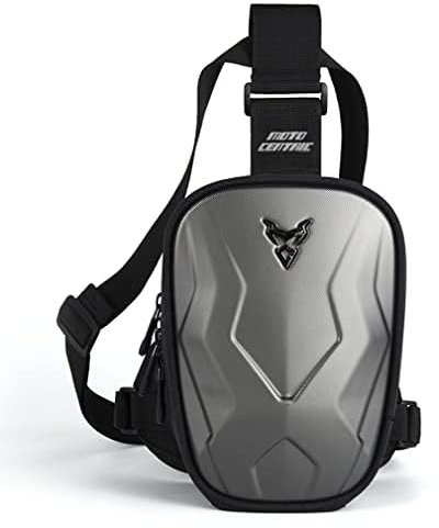 Motorrad Beintasche Oxford Hüfttasche für Männer Frauen Outdoor Reisen Sport Wandern Radfahren Reiten Radfahren Hüfte Bauchtasche Oberschenkel Gürtel Geldbörse Lässiger Tagesrucksack, Grau