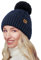 JORYEE Winetermütze Damen - Mütze Damen Winter Warme Gestrickte Beanie Chunky Kabel Strickmütze mit Pompom Fleecefutter Dicke Bommelmütze für Frauen