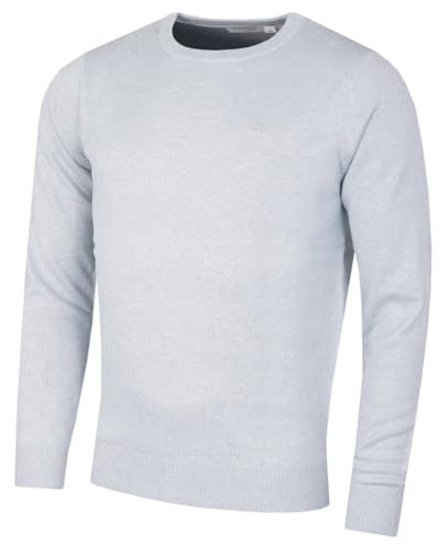 Calvin Klein Mens Crew Neck Sweater - Light Blue Marl - S