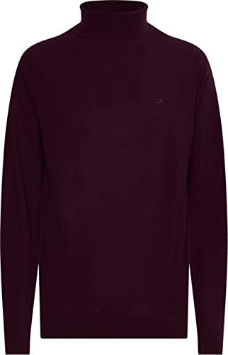 Calvin Klein Uomo Maglia Dolcevita Superior Wool Turtle K10K110420 XXL Viola V2A Passion Plum