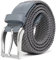 TOUGERJOY Herren Stretch Gürtel, gewebte elastische geflochtene Web Gürtel Casual für Golf Jagd Hosen Jeans,Grau 120 CM Gesamtlänge