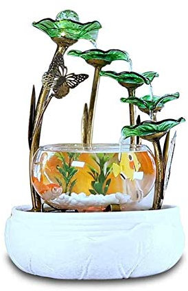 Décoration d'aquarium Fontaine en céramique Bureau Bureau Cadeaux créatifs Maison Aquarium Salon Eau Meuble TV Petits Ornements