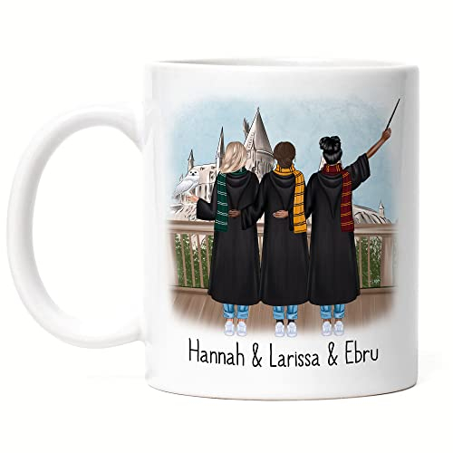 Kiddle-Design 3 Meilleures amies Tasse Sorcière Sorcier Magie Personnalisé Cadeaux d'amies BFF Cadeau Best Friends Tasse