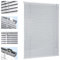 Sekey Klemmfix-Jalousie für Fenster freihängend, 25mm Alu-Lamellen, mit Bohren, inklusive Montagematerial Aluminium-Jalousie ohne Bohren, 105x160cm,Silber